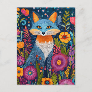 Lebhafte Fox Dot Kunst, Dichtung und Musik Feiertagspostkarte