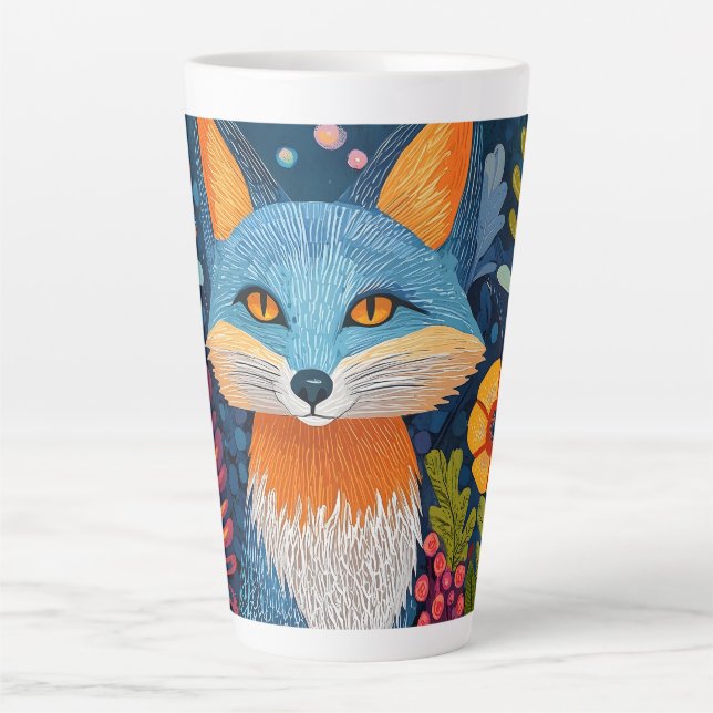 Lebhafte Fox Dot Kunst, Dichtung und Musik Milchtasse (Vorderseite)
