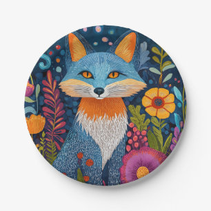 Lebhafte Fox Dot Kunst, Dichtung und Musik Pappteller