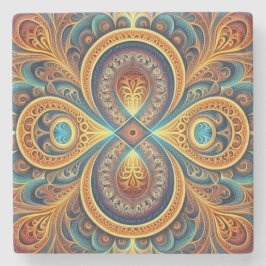 Lebhafte Fraktal Art Steinuntersetzer