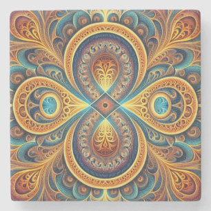 Lebhafte Fraktal Art Steinuntersetzer