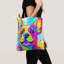 Lebhafte Frenchie Bulldog Puppy Art