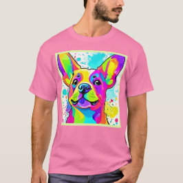 Lebhafte Frenchie Bulldog Puppy Art T-Shirt
