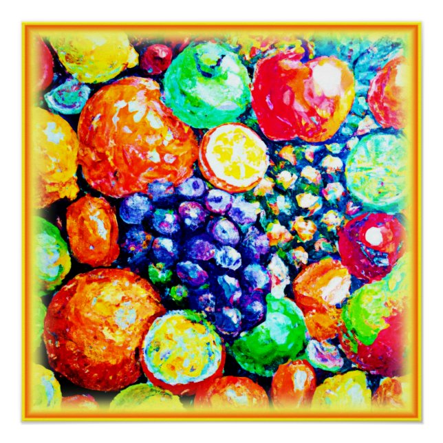 Lebhafte Fruchtfarbe. Jetzt kaufen Poster (Vorderseite)