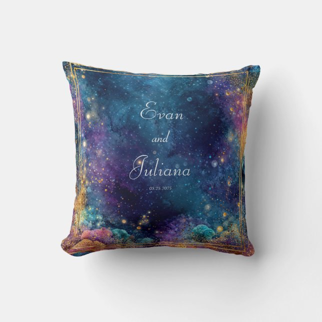 Lebhafte Galaxy Wedding Kissen (Vorderseite)