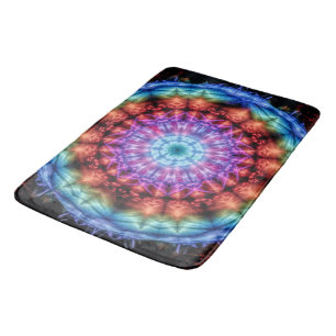 Lebhafte Gefärbte Krawatte Kaleidoskop Rainbow Man Badematte