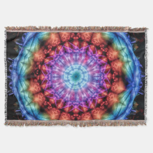 Lebhafte Gefärbte Krawatte Kaleidoskop Rainbow Man Decke