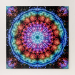 Lebhafte Gefärbte Krawatte Kaleidoskop Rainbow Man Puzzle