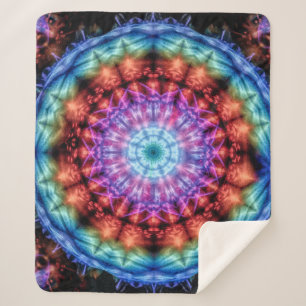 Lebhafte Gefärbte Krawatte Kaleidoskop Rainbow Man Sherpadecke