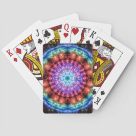 Lebhafte Gefärbte Krawatte Kaleidoskop Rainbow Man Spielkarten