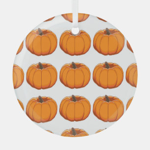 Lebhafte gelbe Kürbis-Musterillustrierung. Ornament Aus Glas