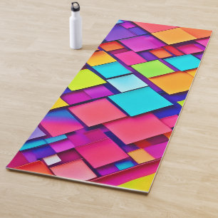 Lebhafte geometrische Abstrakte Kunst Yogamatte