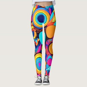 Lebhafte geometrische Abstrakte Muster Leggings