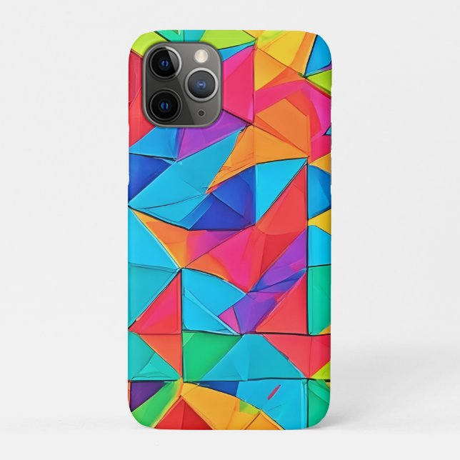 Lebhafte geometrische Farbblöcke Kunst Case-Mate iPhone Hülle (Rückseite)