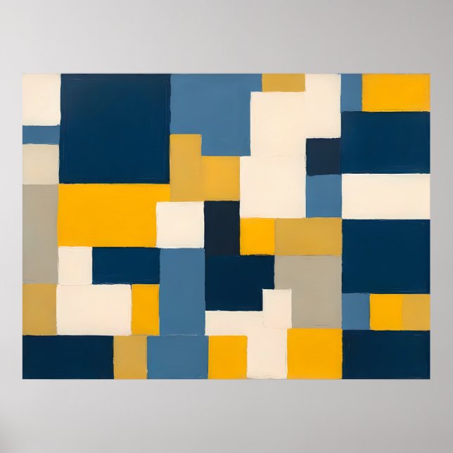 Lebhafte geometrische Fusion - Bold Abstrakt Wall  Poster (Vorne)