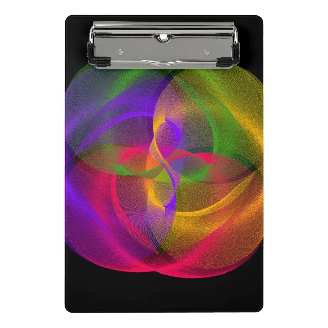 Lebhafte geometrische Glossy Mini-Zwischenablage Mini Klemmbrett