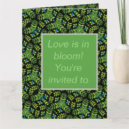 lebhafte, geometrische Hochzeit mit Blumen Karte