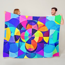 Lebhafte geometrische Joy Fleecedecke