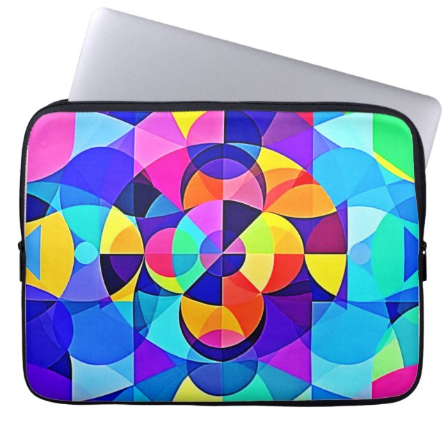 Lebhafte geometrische Joy Laptopschutzhülle (Vorderseite)