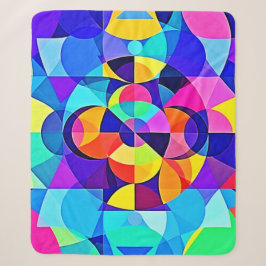 Lebhafte geometrische Joy Sherpadecke