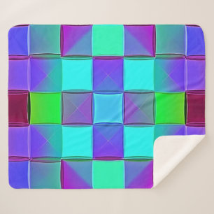 Lebhafte geometrische Lichtwellen Sherpadecke