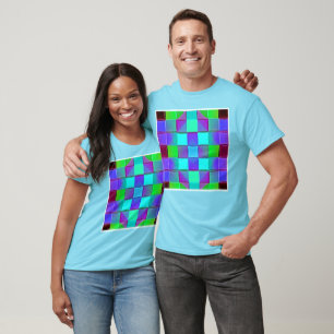 Lebhafte geometrische Lichtwellen T-Shirt