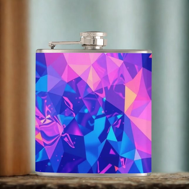 Lebhafte geometrische Prismenflasche Flachmann (Von Creator hochgeladen)