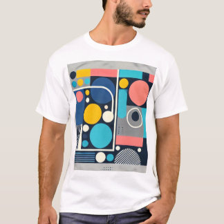 Lebhafte geometrische Rhythmen: Der perfekte Mix a T-Shirt
