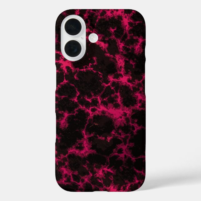 Lebhafte Gepunktete Rosa- und Schwarze Flammen Case-Mate iPhone Hülle (Rückseite)