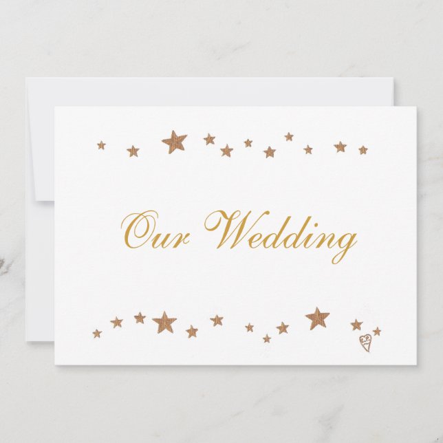 Lebhafte Goldmedaillen feiern unsere Hochzeitseinl Einladung (Vorderseite)