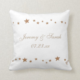 Lebhafte Goldstars Personalisierte Hochzeitskissen Kissen