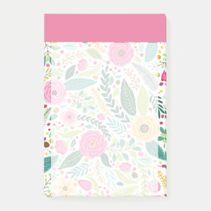Lebhafte gürtelförmige Blume rosa Farbblock und Mu Post-it Klebezettel