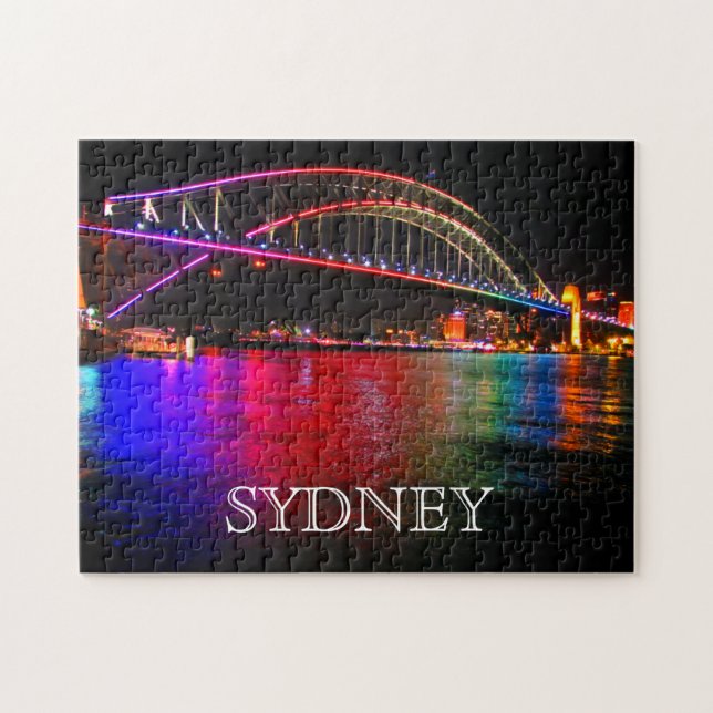 lebhafte Hafbrücke Sydney Puzzle (Horizontal)