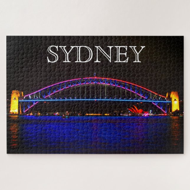 lebhafte Hafenbrücke Sydney Puzzle (Horizontal)