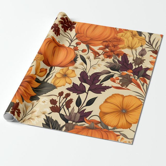 Lebhafte Harvest Blooms Geschenkpapier (Ungerollt)