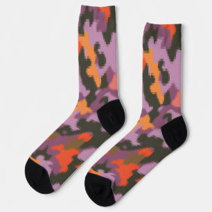 Lebhafte, helle, gelb-grüne Camouflage Socken