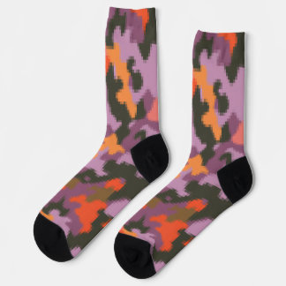 Lebhafte, helle, gelb-grüne Camouflage Socken