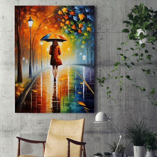 Lebhafte Herbst-Rainy-Herbstlaube Poster (Von Creator hochgeladen)