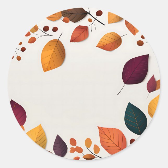 Lebhafte Herbstgänge Runder Aufkleber (Vorderseite)