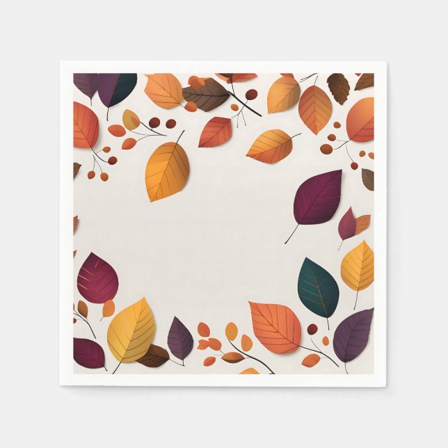 Lebhafte Herbstgänge Serviette (Vorderseite)