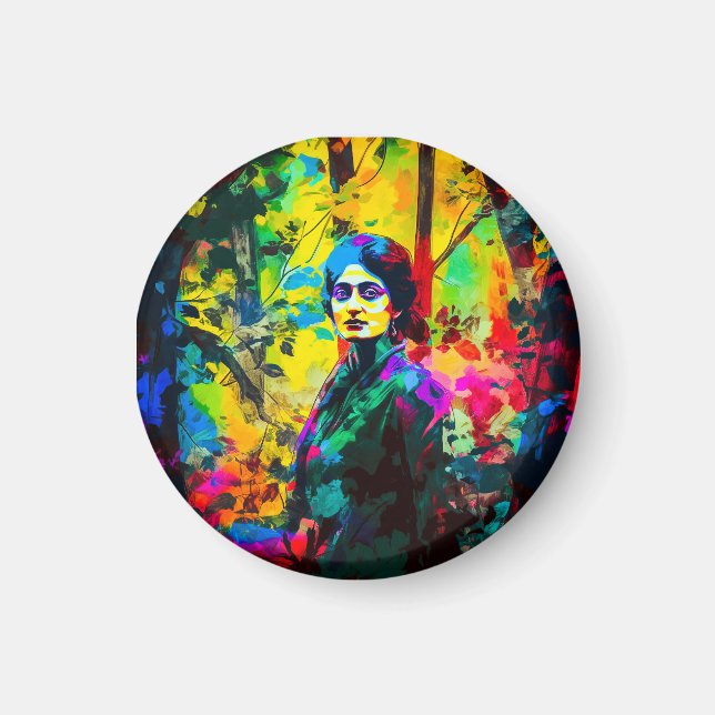 Lebhafte Herbstschönheit Magnet (Vorne)