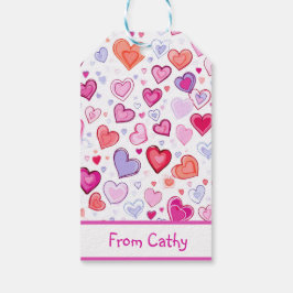 Lebhafte Herzen | Farblich | Benutzerdefiniert nac Geschenkanhänger