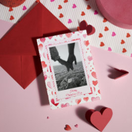 Lebhafte Herzen | INDIVIDUELLE NAME | Valentinstag Feiertagskarte