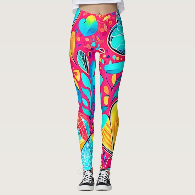 Lebhafte Herzkultur Leggings (Vorderseite)