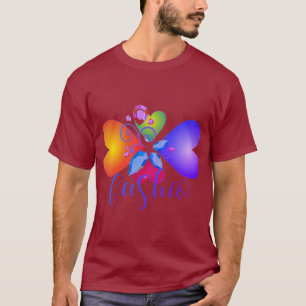 Lebhafte Herzschläge: Multicolor Heart Design T-sh T-Shirt