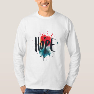 Lebhafte HOPE Wasserfarbe Inspiration T-Shirt