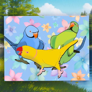 Lebhafte IndianerRingneck Lebhafte Tiere Postkarte