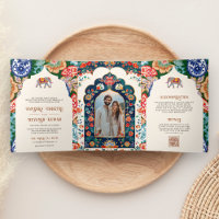 Lebhafte indische Volkskunst-Hochzeit