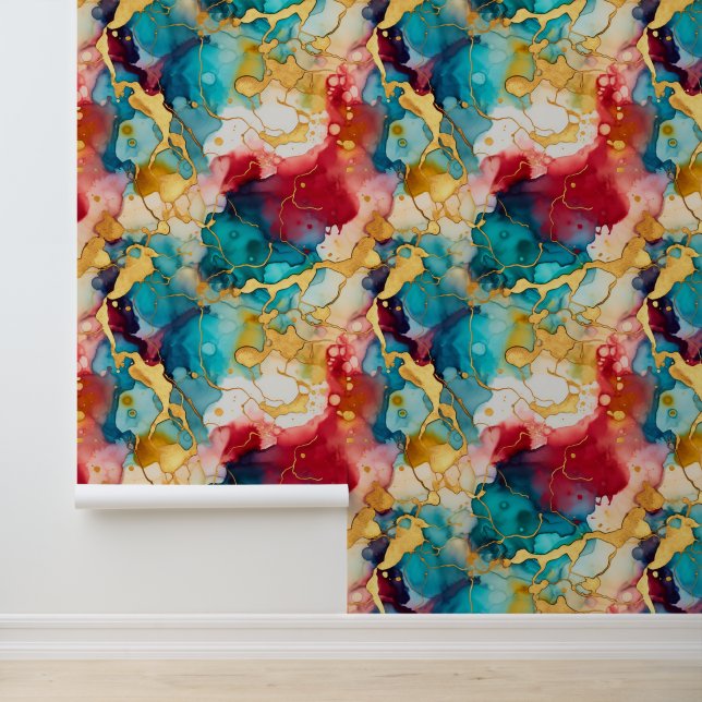 Lebhafte Inkwaves Tapete (Anwendung)