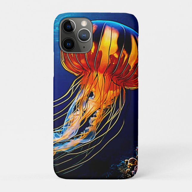 Lebhafte Jellyfish Unterwasserkunst Case-Mate iPhone Hülle (Rückseite)